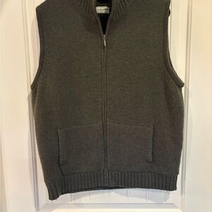 L.L. Bean Men's Charcoal Zip-Up Sweater Vest